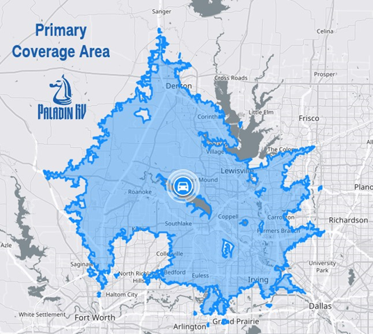 Coverage Area for Repair Services